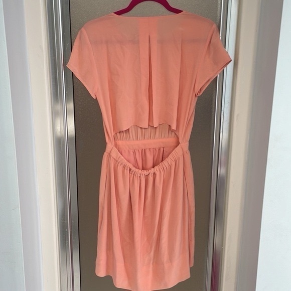 Club Monaco Ruth Cutout Vented Back Silk Light Peach - Picture 4 of 8
